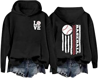 Softball Mom Sweatshirt for Women Comfy Baseball Hoodies Graphic Athletic Loose Pullover Baseball Mom Tops Outfits