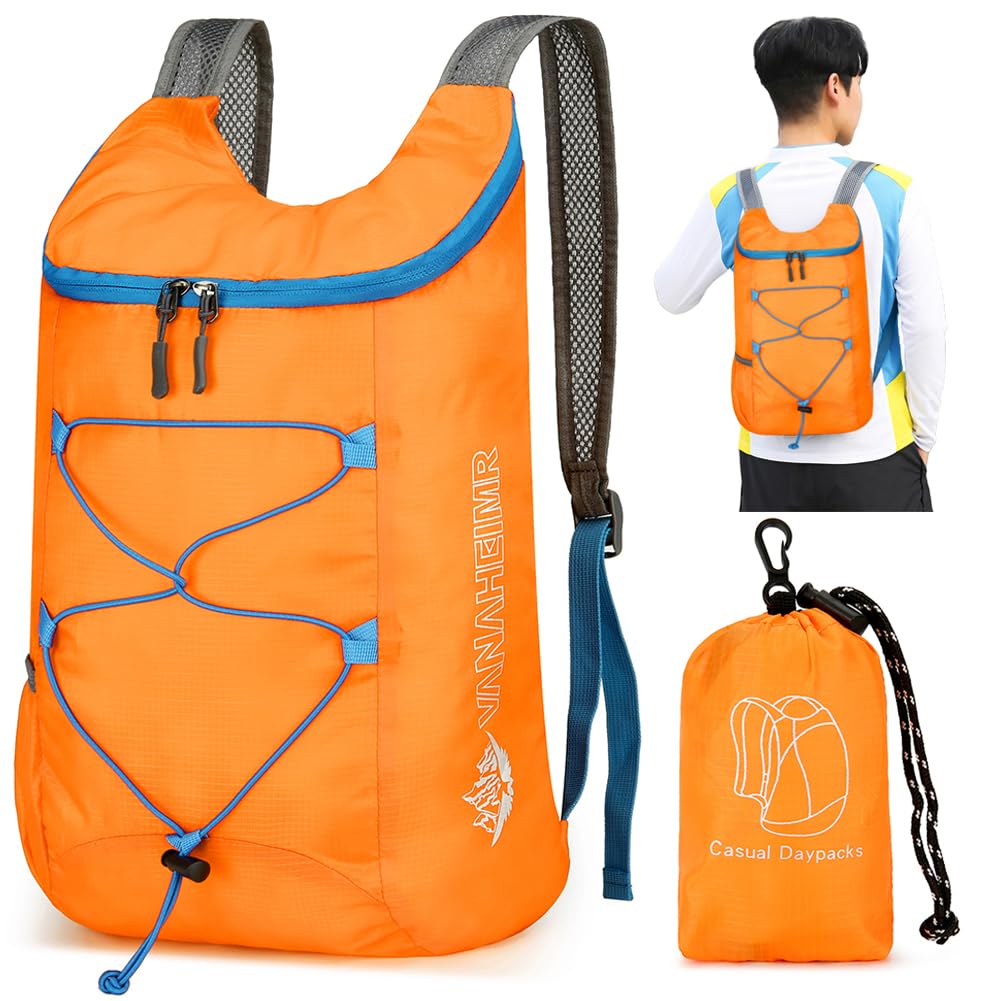 HTU 10L Ultra Travel Backpack,Small Waterproof Rucksack Foldable Travel Daysack for Outdoor Sport Travelling Walking Hiking Camping Biking