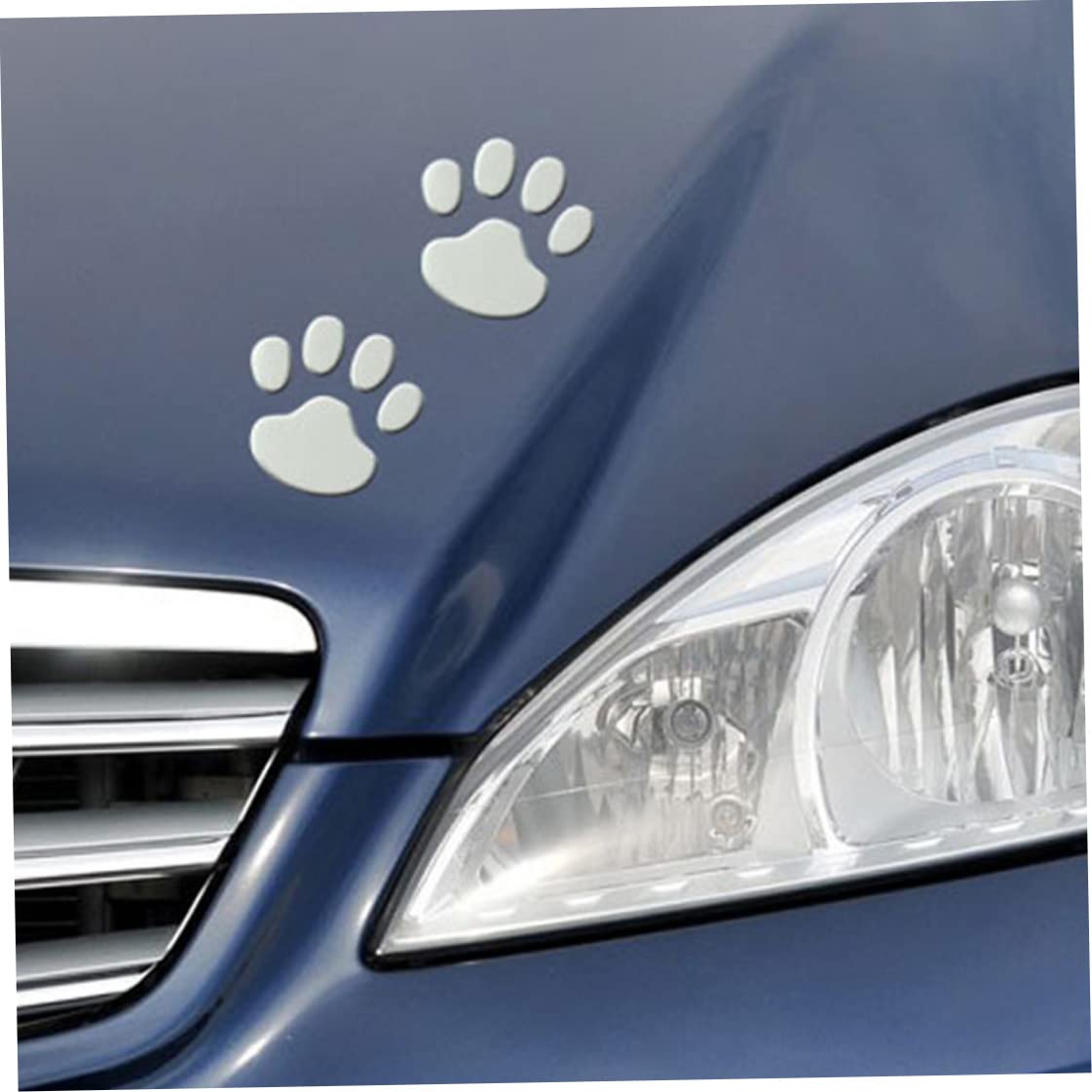 Decalcomanie Con Stampa Della Zampa Adesivi Per Impronte Di Cani 3D Autoadesivi Decorazione Per Auto Argento 2 Pezzi Decorazioni Per Auto Con Stampa Della Zampa, Adesivo 3D Con Stampa Della Zampa
