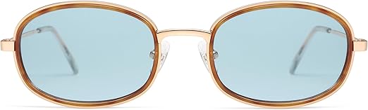 Retro Oval Sunglasses for Women Men Trendy Large Round Y2k Sunnies AP3681