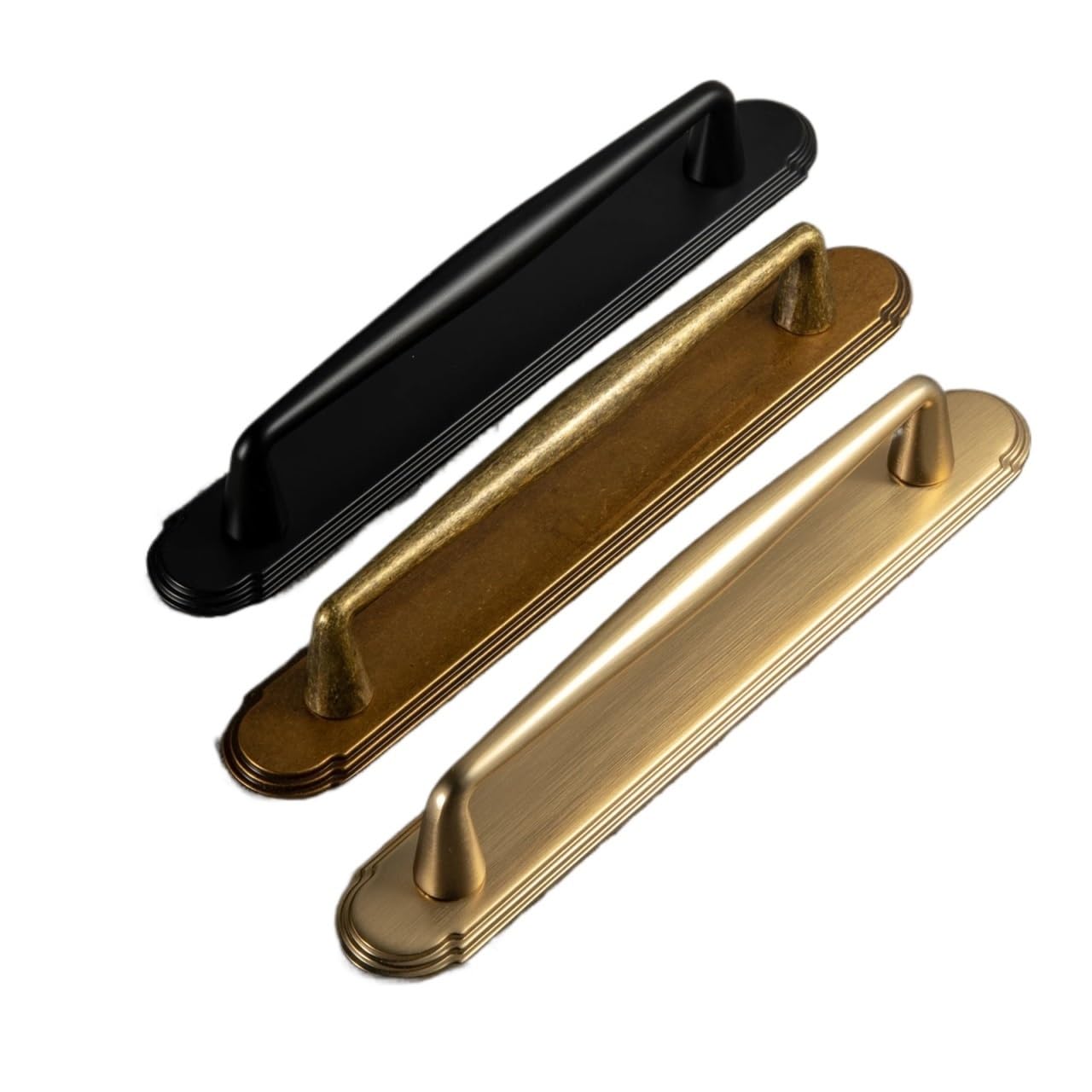 Qvorlth Brown Vintage Cabinet Pulls 2Pcs Drawer Bar Pull Handle Fancy Vintage Cabinet Retro Furniture With Backplate Refurbishment Kitchen(Brown)