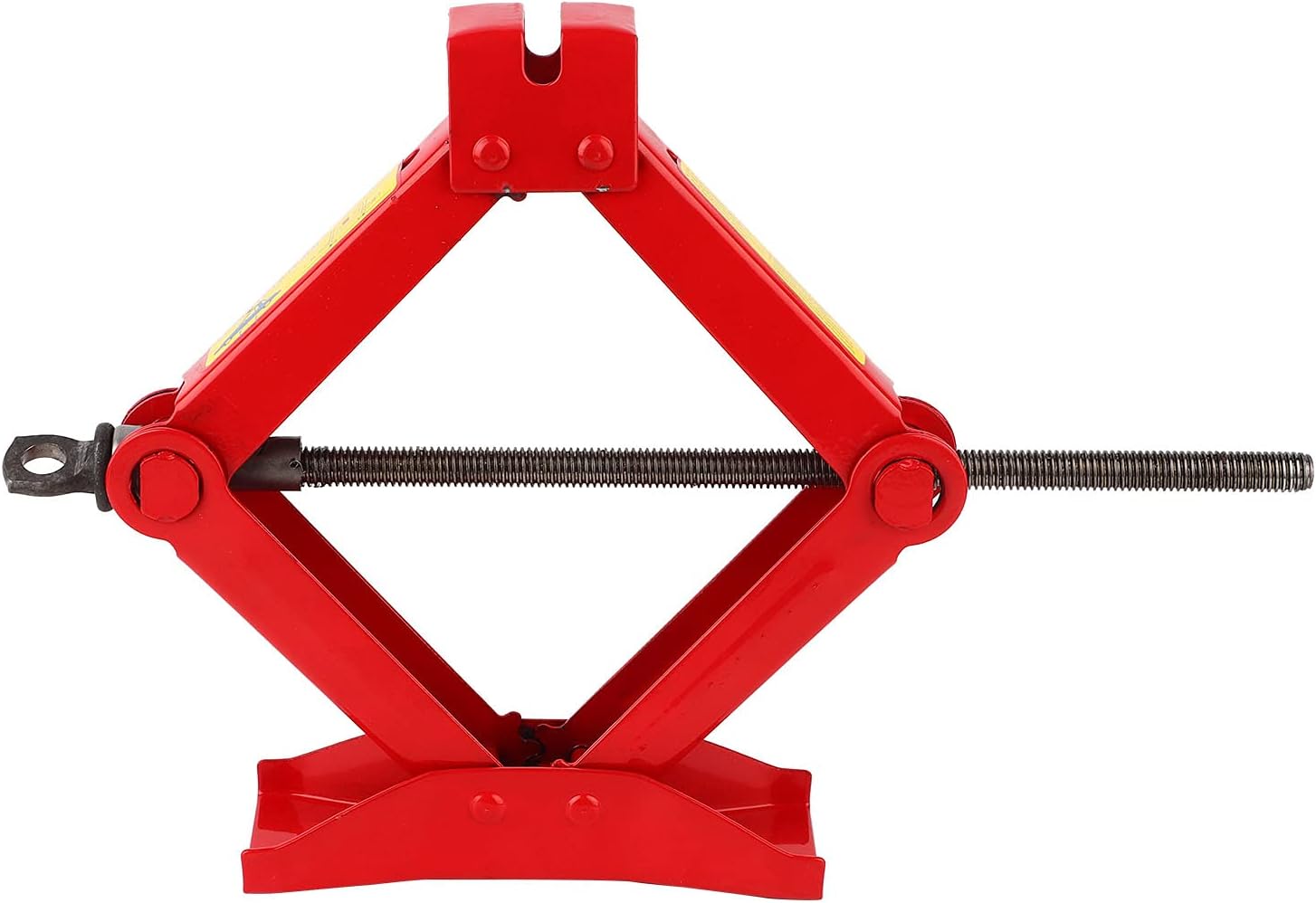 Scissor Jack Professional Car Tire Lifting Tool Safe and Stable for Outdoors, Iron Red, 2T for Different Needs (1T)