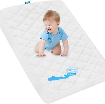 Pack and Play Mattress Protector Cover 38" X 26" Waterproof, Pack and Play Mattress Pad Cover Quilted for Graco Playard | Mini & Portable Mattresses -Washable Ultra Soft Waterproof Sheets Fitted