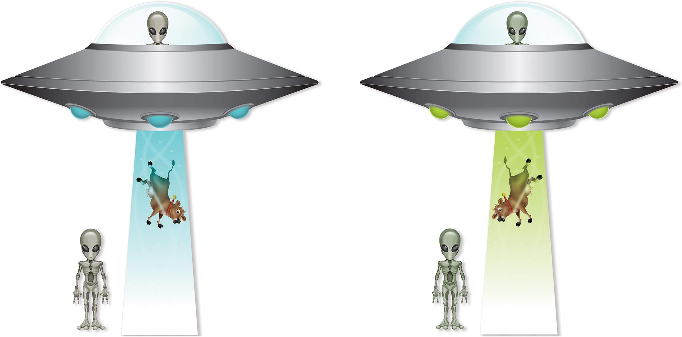 Jumbo Flying Saucer Cutout Set Pack of 2