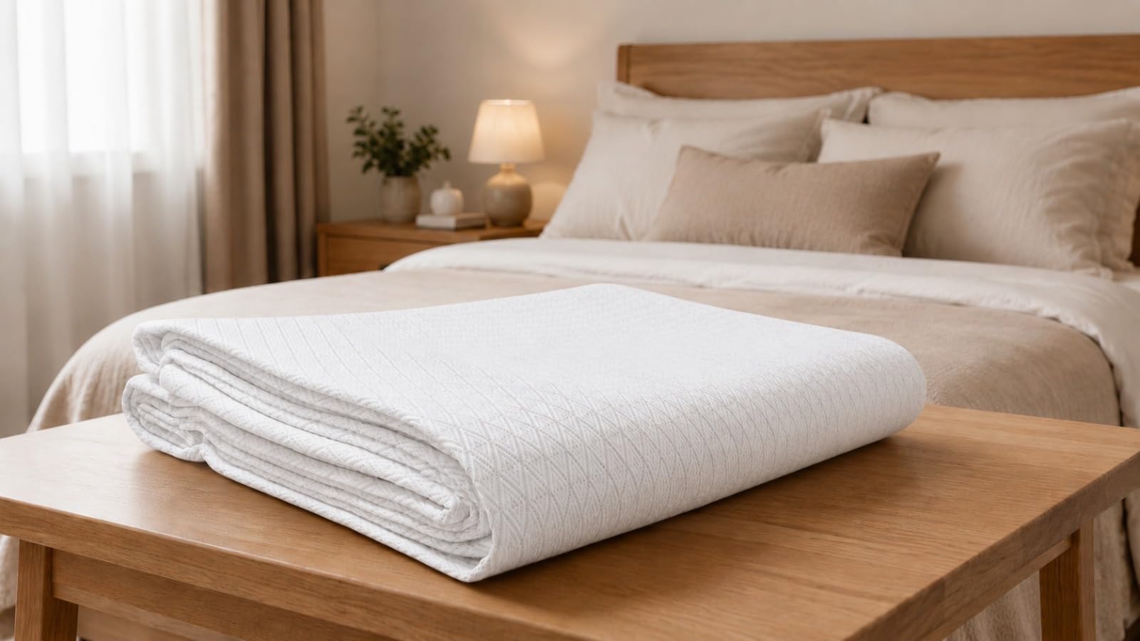 Euroricami Copriletto Matrimoniale Estivo Cotone,100% Made in Italy - Telo Singolo 100% Cotone Piquet, Adatto Come Telo Arredo, Copri Letto 2 Piazze 280x270,Stile Country, (BIANCO)