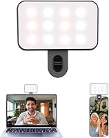 DUIDESHI Mini Rechargeable Clip-On Selfie Ring Light for iPhone - Portable 2700K-6500K Adjustable Fill Light for Vlogs, Zoom, TikTok, Makeup