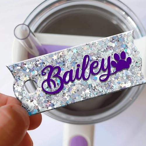 Personalized Tumble Name Tag for Lover Pet, 30-40oz 40-64oz Stanley Tumbler 40oz personalized ID Tags, Custom Name Tags for Stanly Cup Lids Name