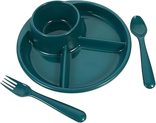 Hohopeti 1 Conjunto De Compartimento Pratos E Tigelas Pratos De Aperitivos Louça Inquebrável Prato De Comida Dividido Tigelas E Pratos Lancheira Pratos Infantis Mostarda Bebê