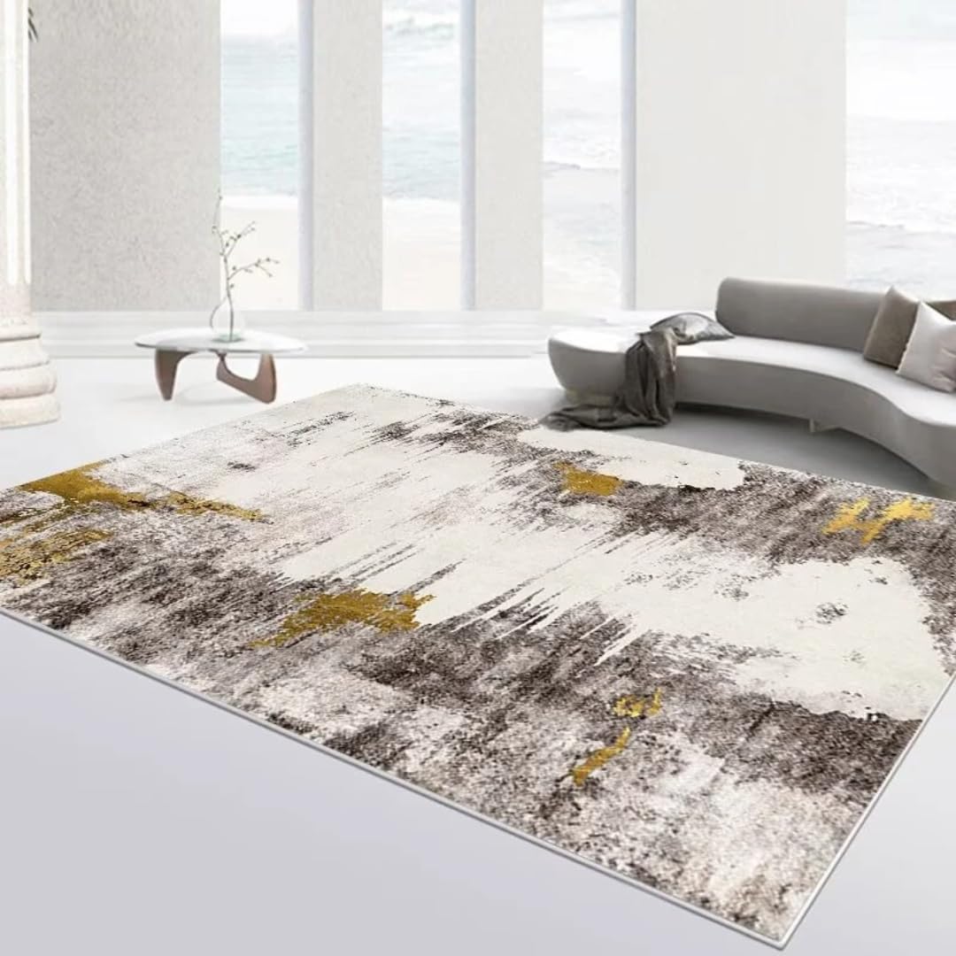 Tapis abstrait pour salon et canapé, l'élégance d'une décoration intérieure cosy