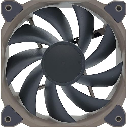 Astrogamingpc - FDB 120B HF, ventilador silencioso de alta calidad de 4.724in, caja única, 4 pines, marrón