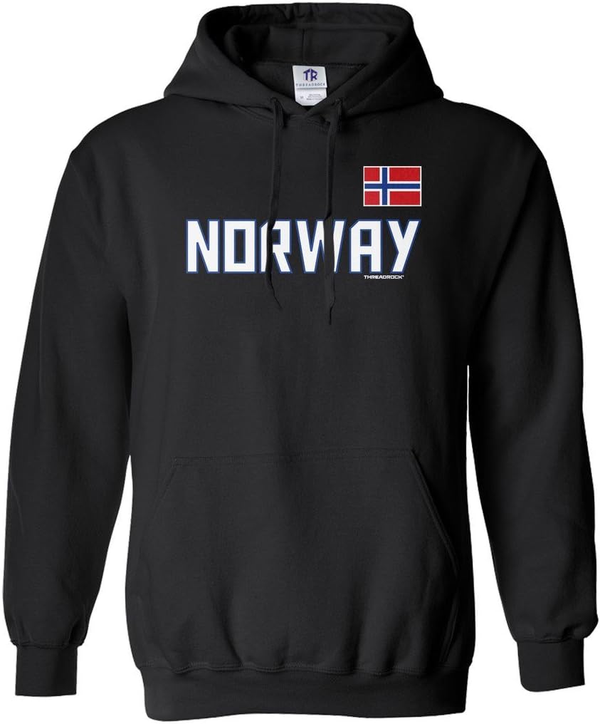 Threadrock Women's Norway National Pride Hoodie Sweatshirt