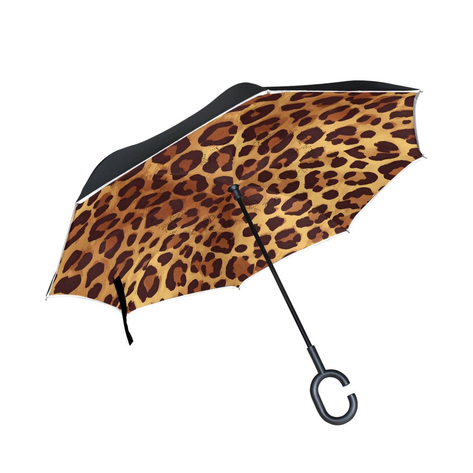 leopard patio umbrella ALAZA Animal Print Inverted Umbrella, Large Double Layer Outdoor Rain Sun Car Reversible : Clothing, Shoes & Jewelry Youth Bike Skateboard Helmet Folded size 颜色:Dark Blue INV2410OHIO