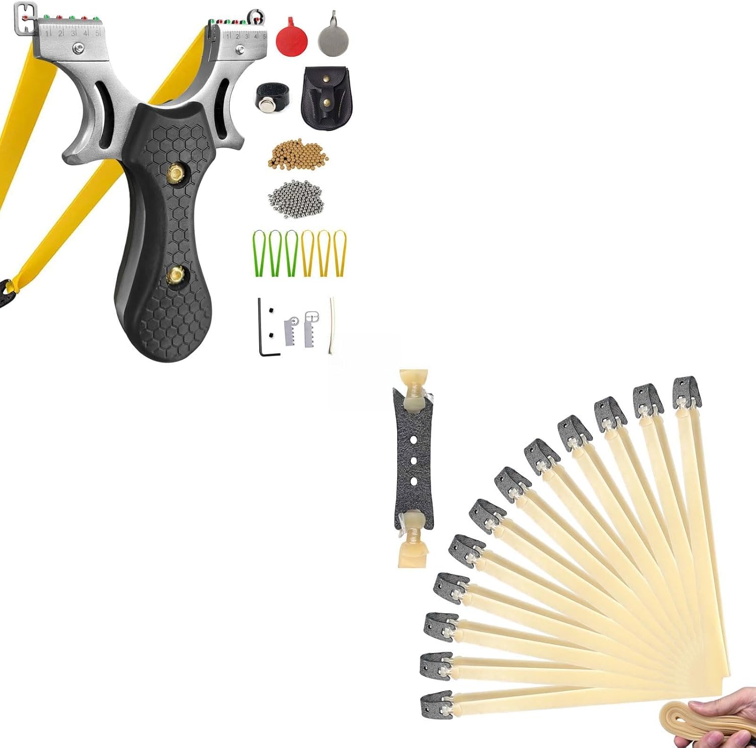 Slingshot+12PCS 2mm Thickened Natural Flat Slingshot Bands