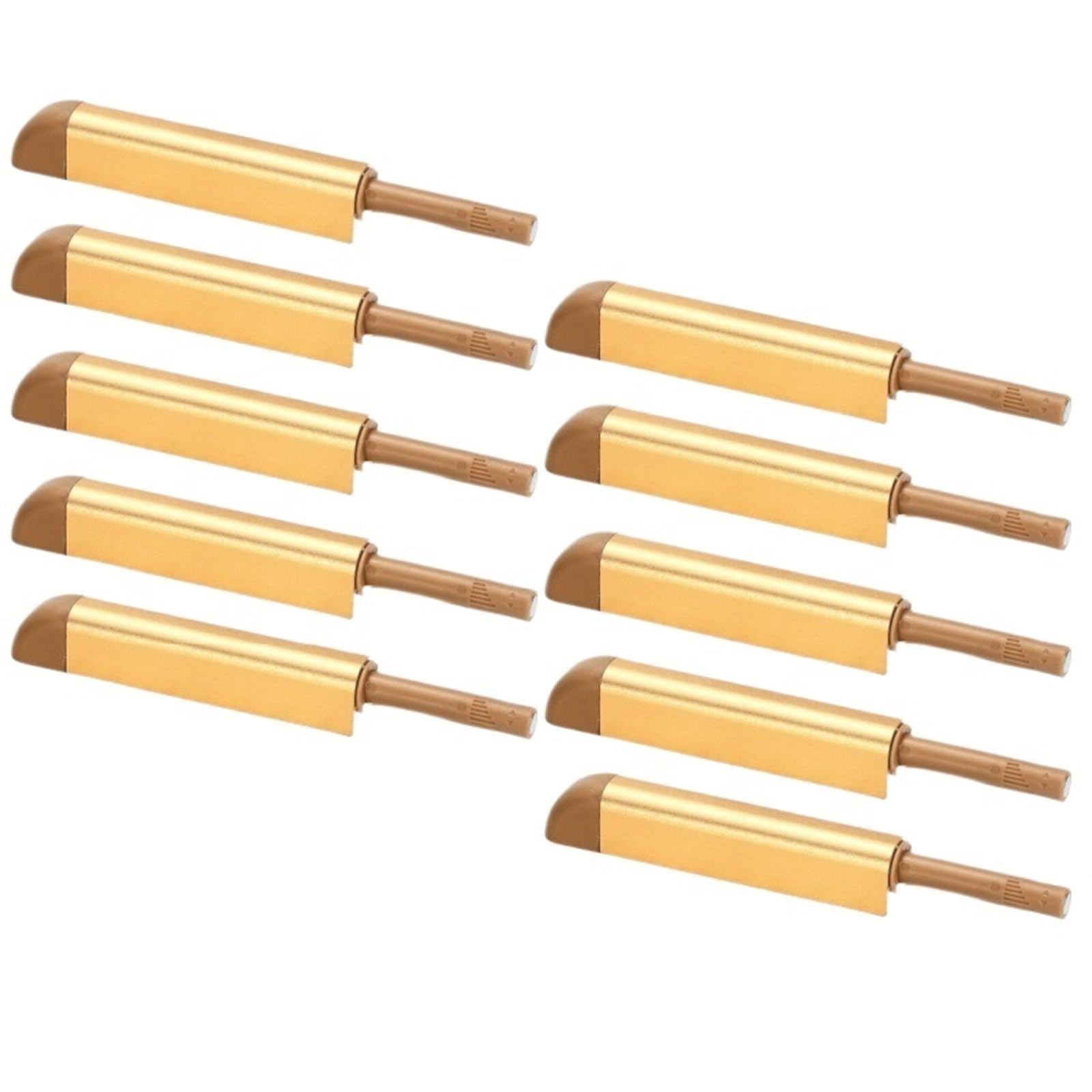 Lsnnmu Gold 14 Pcs Exposed/Concealed Push To Open Door Latches Kitchen Cabinet Rebounder Quiet Soft Close Stop Magnetic Damper Buffer For Home(Gold)