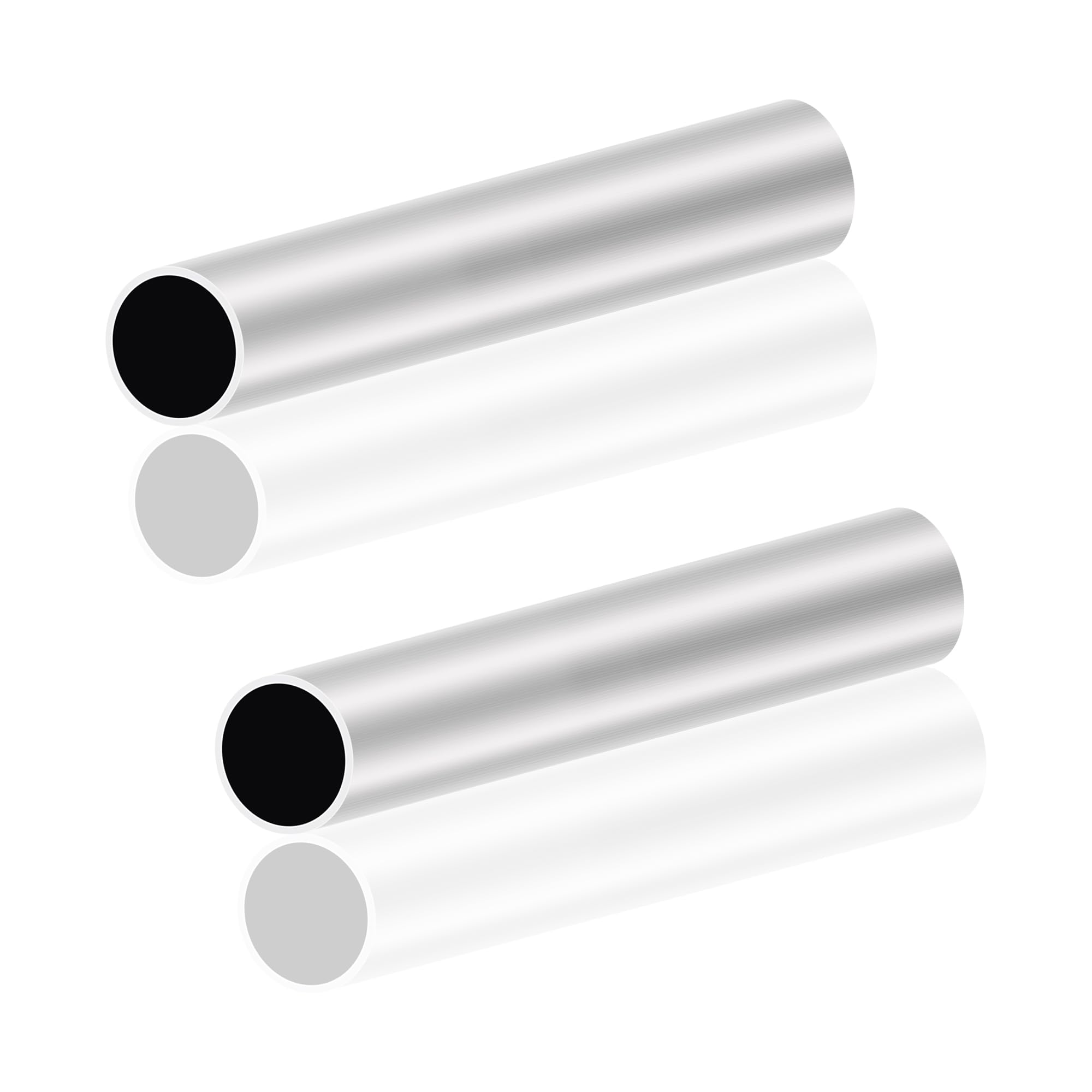 LAVMHAB 6063 Aluminum Tube 24mm OD x 22mm ID 1.0mm Wall Thickness 150mm Length, Aluminum Round Tubing Seamless Straight Pipes (2pcs)