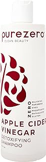 Purezero Apple Cider Vinegar Detoxifying Shampoo, 12 FZ - Detox Scalp & Hair - pH balanced -Increase Hydration - Zero Sulfates, Parabens, Dyes - 100% Vegan & Cruelty Free