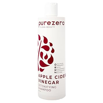 Purezero Apple Cider Vinegar Detoxifying Shampoo, 12 FZ - Detox Scalp & Hair - pH balanced -Increase Hydration - Zero Sulfates, Parabens, Dyes - 100% Vegan & Cruelty Free