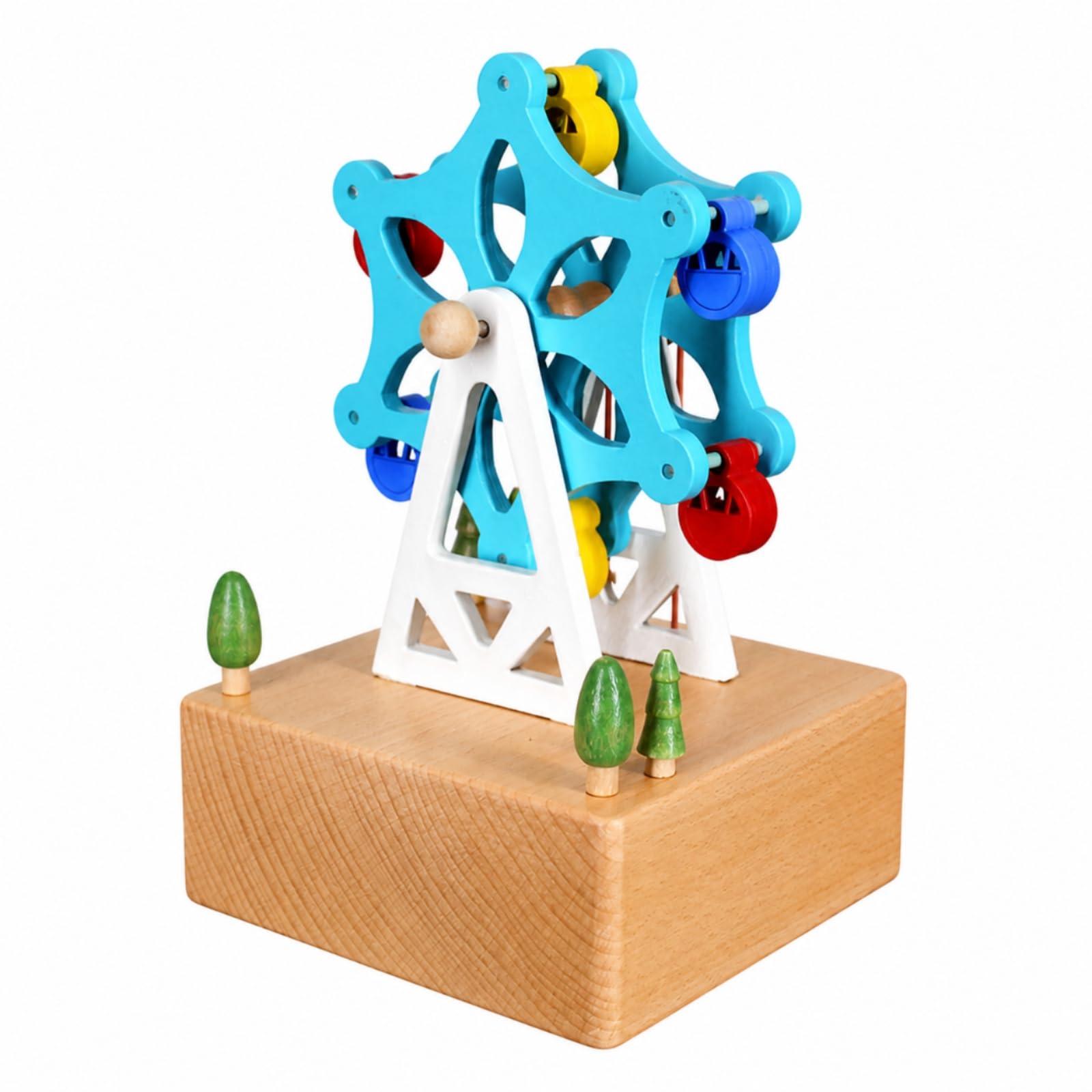 MagiDeal Caja de Música Infantil Giratoria Caja Musical Madera Decoración Hogar Figura Rotatoria de Europea Textura Adecuada para Escritorio de Noche Estantería, Style to 3