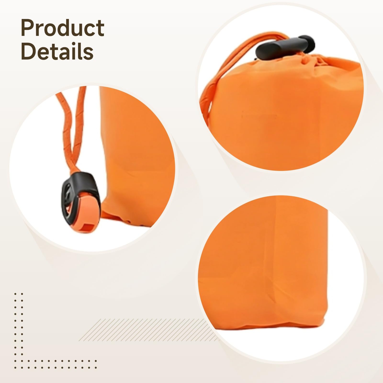 Überlebenszelt, Orange, Notfall-Bivysack mit Pfeife, reflektierender Körperwärme, leicht, 4 Stück