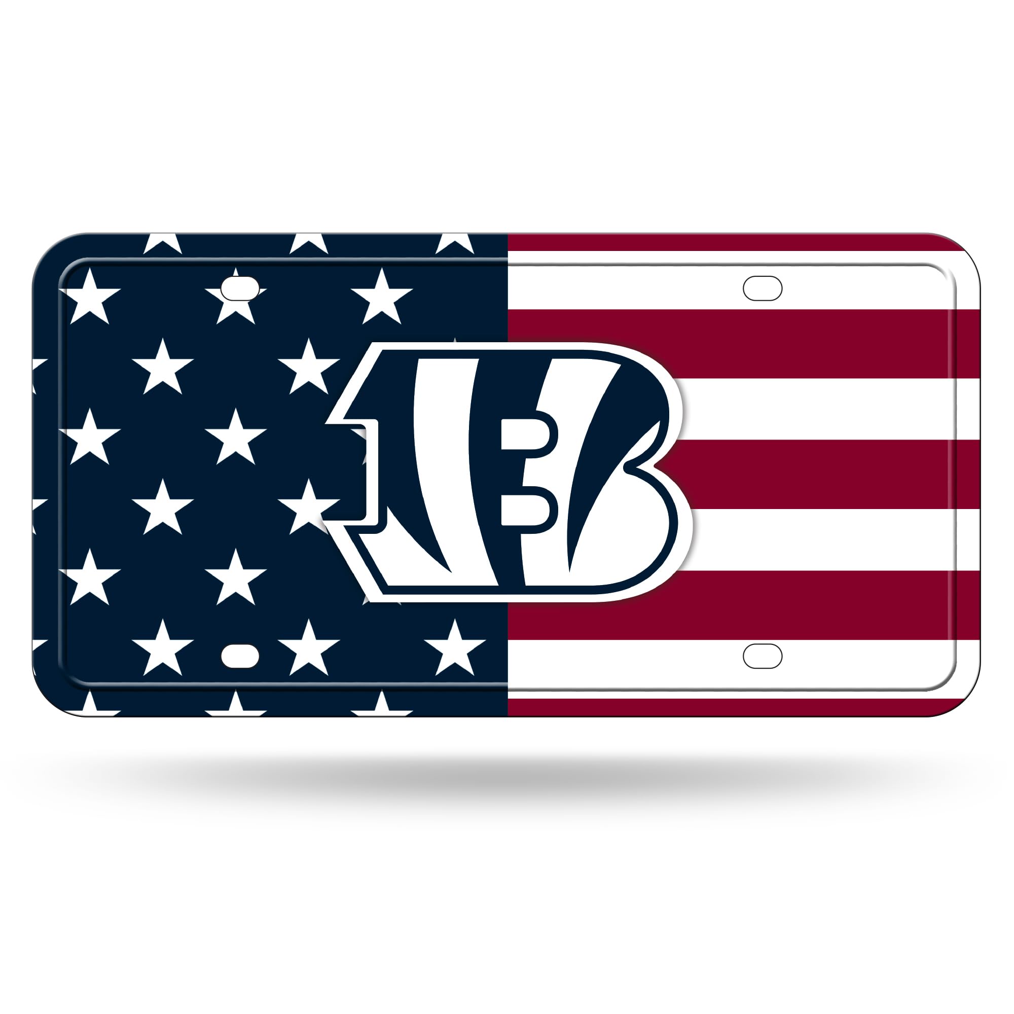 Rico Industries NFL Football Cincinnati Bengals USA Metal Auto Tag 6