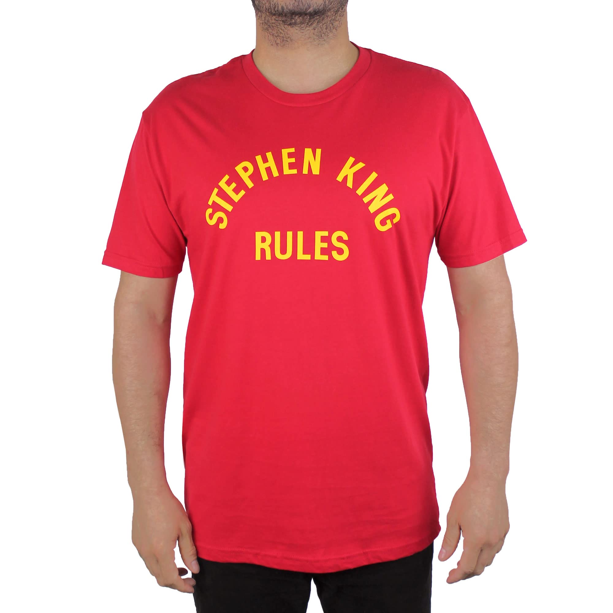 Cult Classic Shirts Stephen King Rules T-Shirt,Red,X-Large
