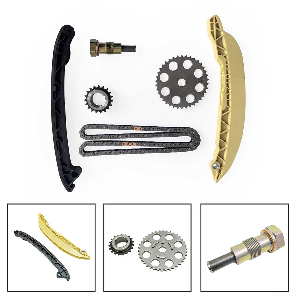 Kit de cadena de distribución para Ford Fiesta 2001-2008 1.3, para ka 1996-2008 1.3/1.6, Street para ka 2004-2005 1.6, juego de sincronización de motor de plástico de metal reemplazar ASBG-FT.JNH1.6-6