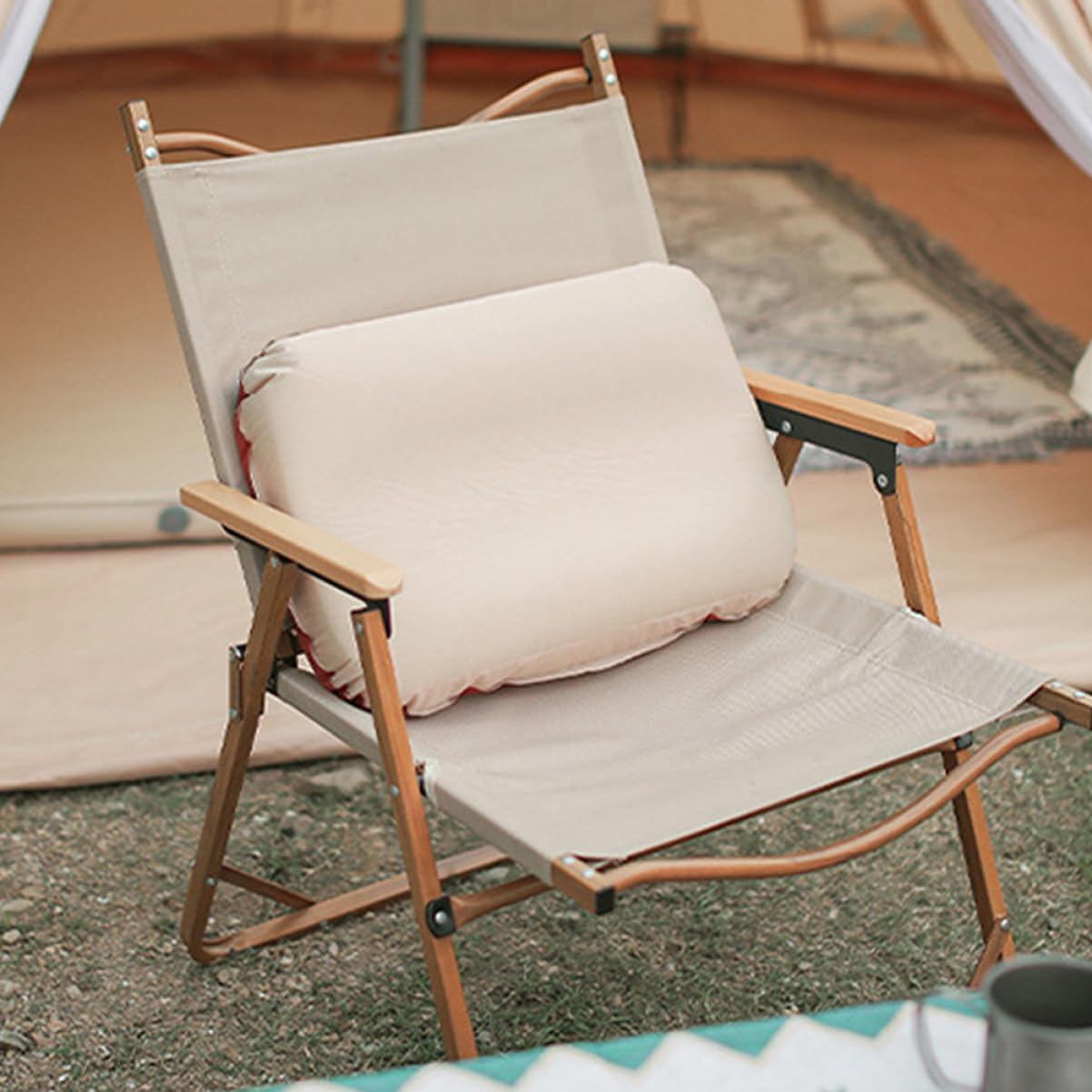 KOMBIUDA Cuscino Gonfiabile Per Campeggio Cuscino Da Viaggio Ergonomico Supporto Delicato Regolabile Sonno Compatto