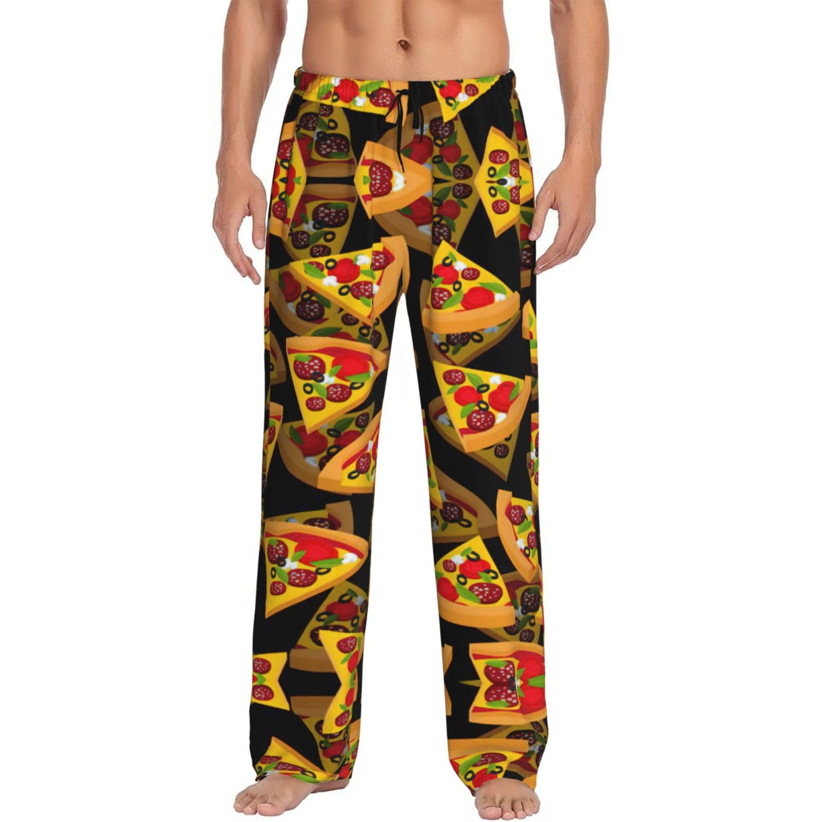 Pantalon de pyjama 3D Pizza pour homme avec poches latérales