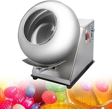 Sugar Coating Machine, Small Commercial Mini Chocolate Coating Machine, Chocolate Polishing Machine, Suitable for Sugar, Chocolate, Peanuts,Commercial Sugar Coater Machine,220V