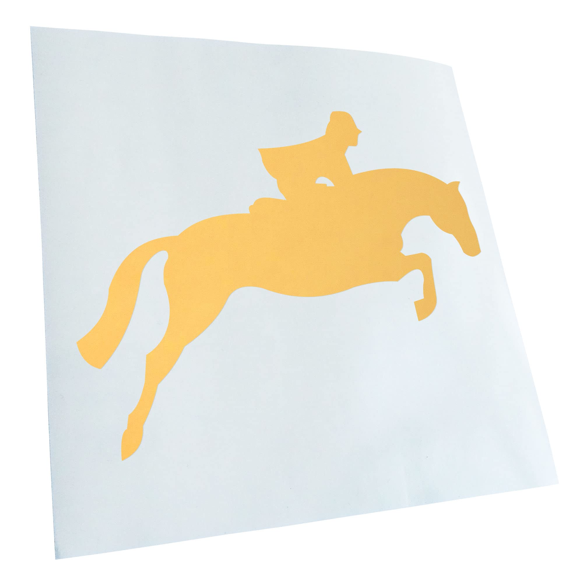 Kiwistar - Car Sticker - Cream - 40 x 31 cm Jumping - Showjumping - Free - Rear Window Car Sticker Weatherproof for Car Truck Moped Truck - Sticker Exterior Self-Adhesive Tuning Accessories for
