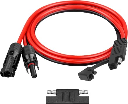 10AWG Solar Panel to SAE Adapter Cable 3FT SAE Plug Cable PV Solar Extension Wire with SAE Polarity Reverse Adapter for Car RV Caravan Solar Panel Battery Charger