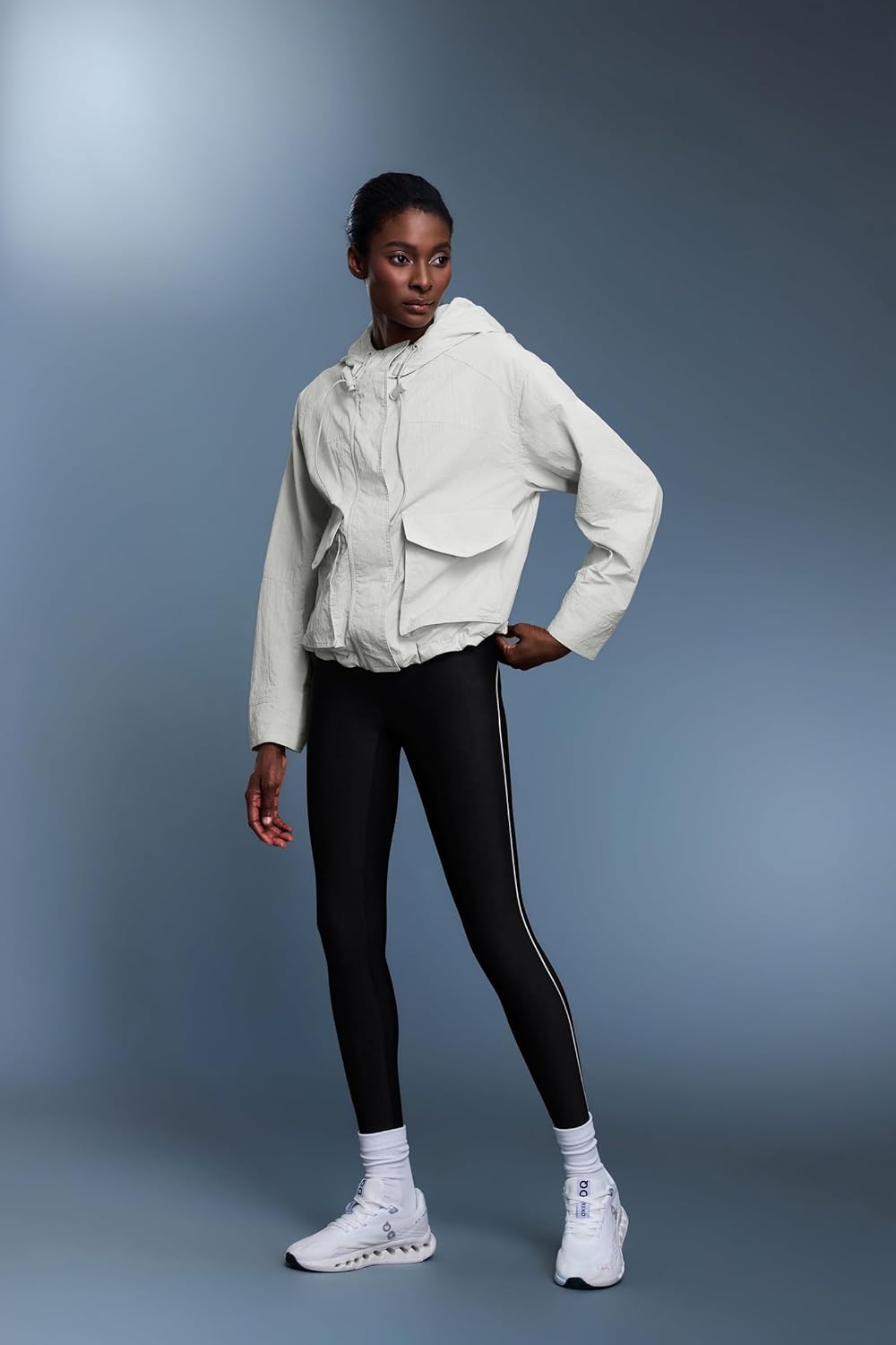 altiland Water Repellent Windbreaker for Women, Lightweight Hooded Rain Jacket, Outdoor Hiking Wind Coat - Image 5