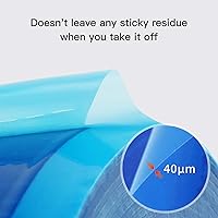Vista 5 de Annhua Película de barrera dental para tatuaje, envoltura de plástico azul con caja dispensadora, hojas perforadas de 4 x 6 pulgadas, cinta adhesiva