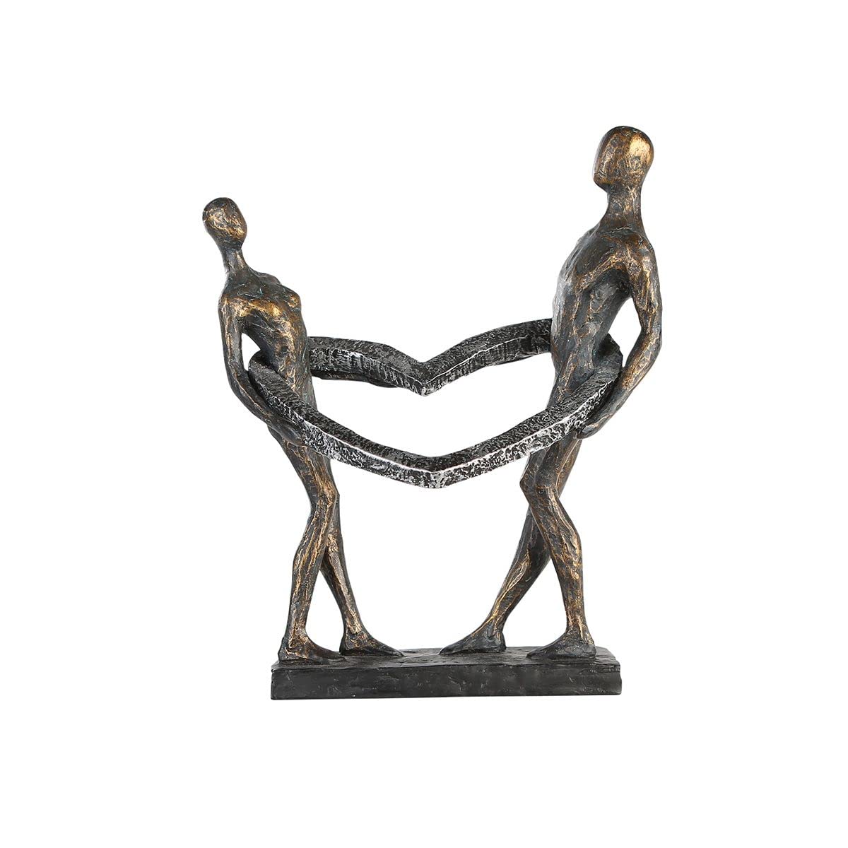 MF Gilde Skulptur UNZERTRENNLICH bronzefarbenes liebes Paar Herz Figur Höhe 31cm EIN muss für jeden Romantiker