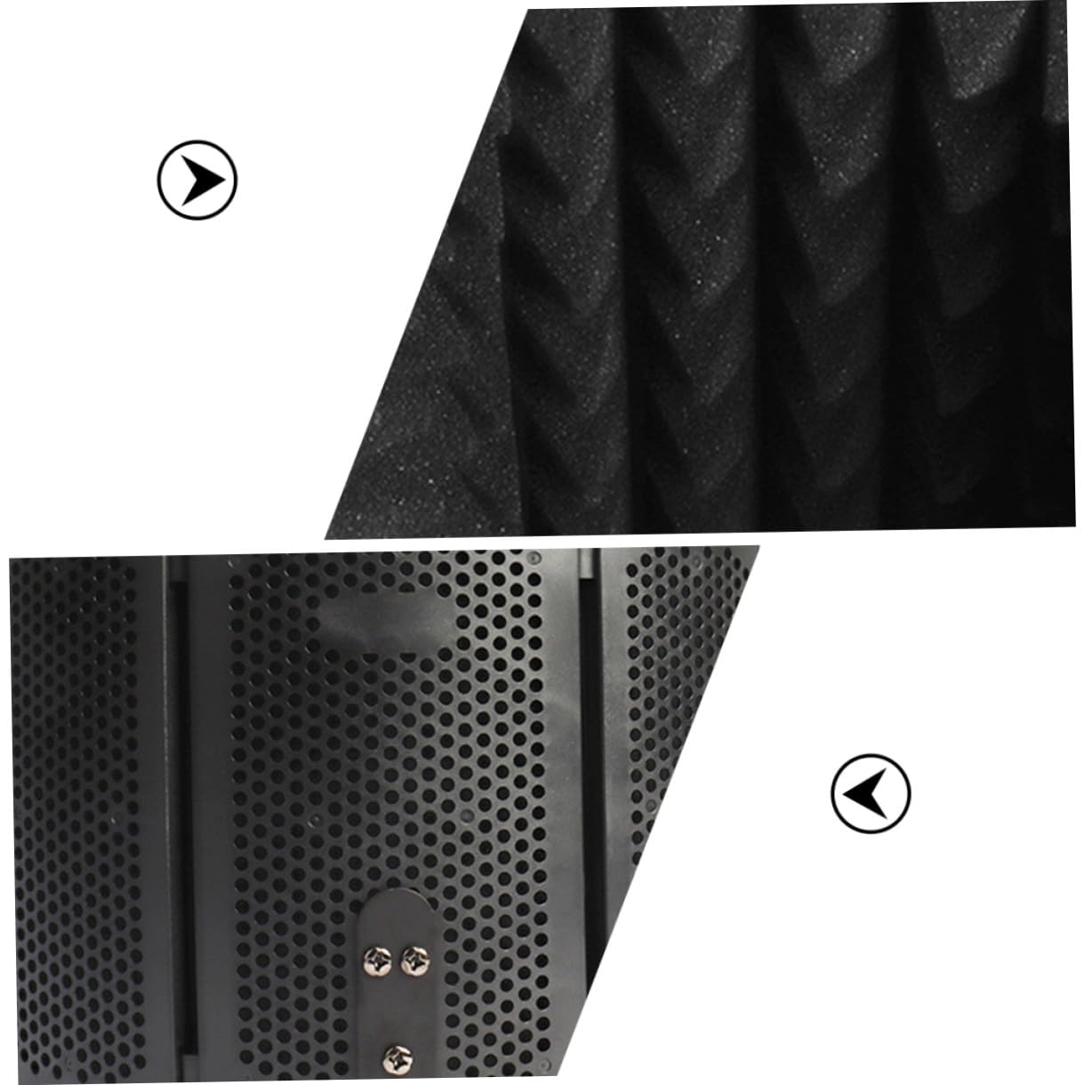 FOMIYES Mikrofon Schutzschild mit 3 Paneelen aus Schwamm und Metall Faltbar und Verstellbar Tragbar für Netzwerk Karaoke und Persönliche Aufnahme Schwarz