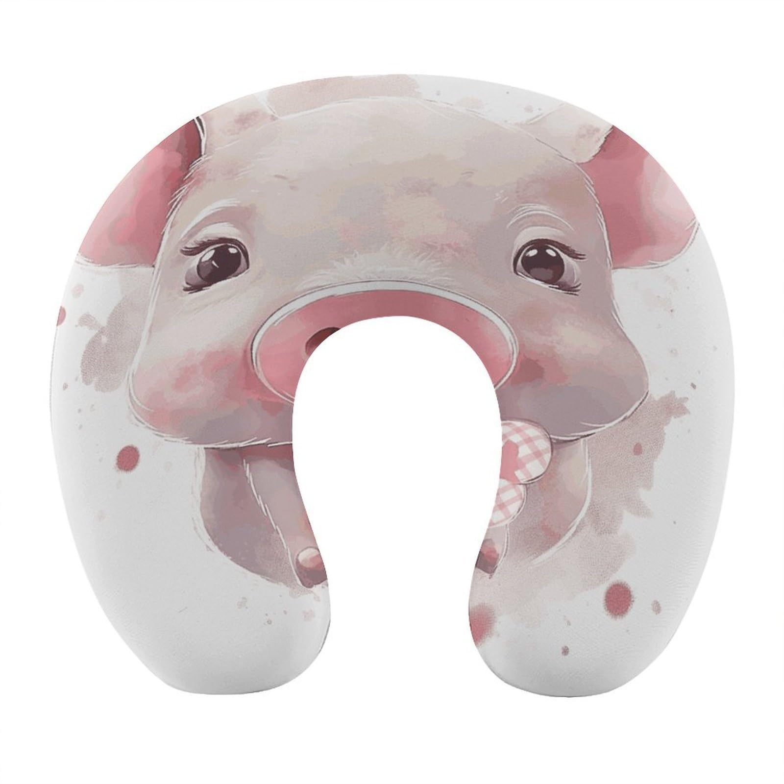 Adfgyerh Style Smiling (26) U-Shaped Pillow，Memory Foam Pillow Core，Cushion ，Provide Neck Support ，Travel Pillow，Suitable For Airplanes, Cars, Homes, And Offices.