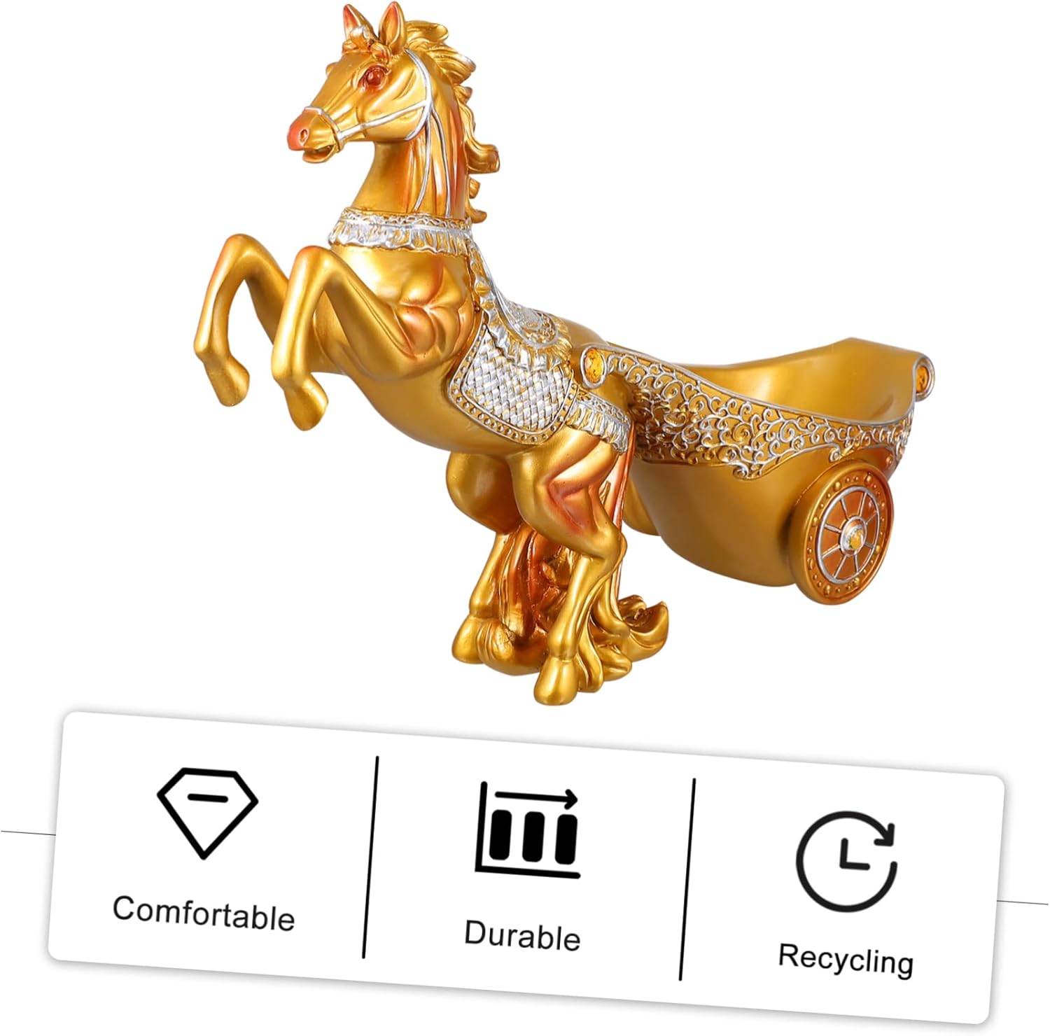 Alipis 1pc Horse-Drawn Carriage Wine Rack Creative Desktop Red Wine Holder for Spaces Elegant Decorative Display for Kitchen Living Room