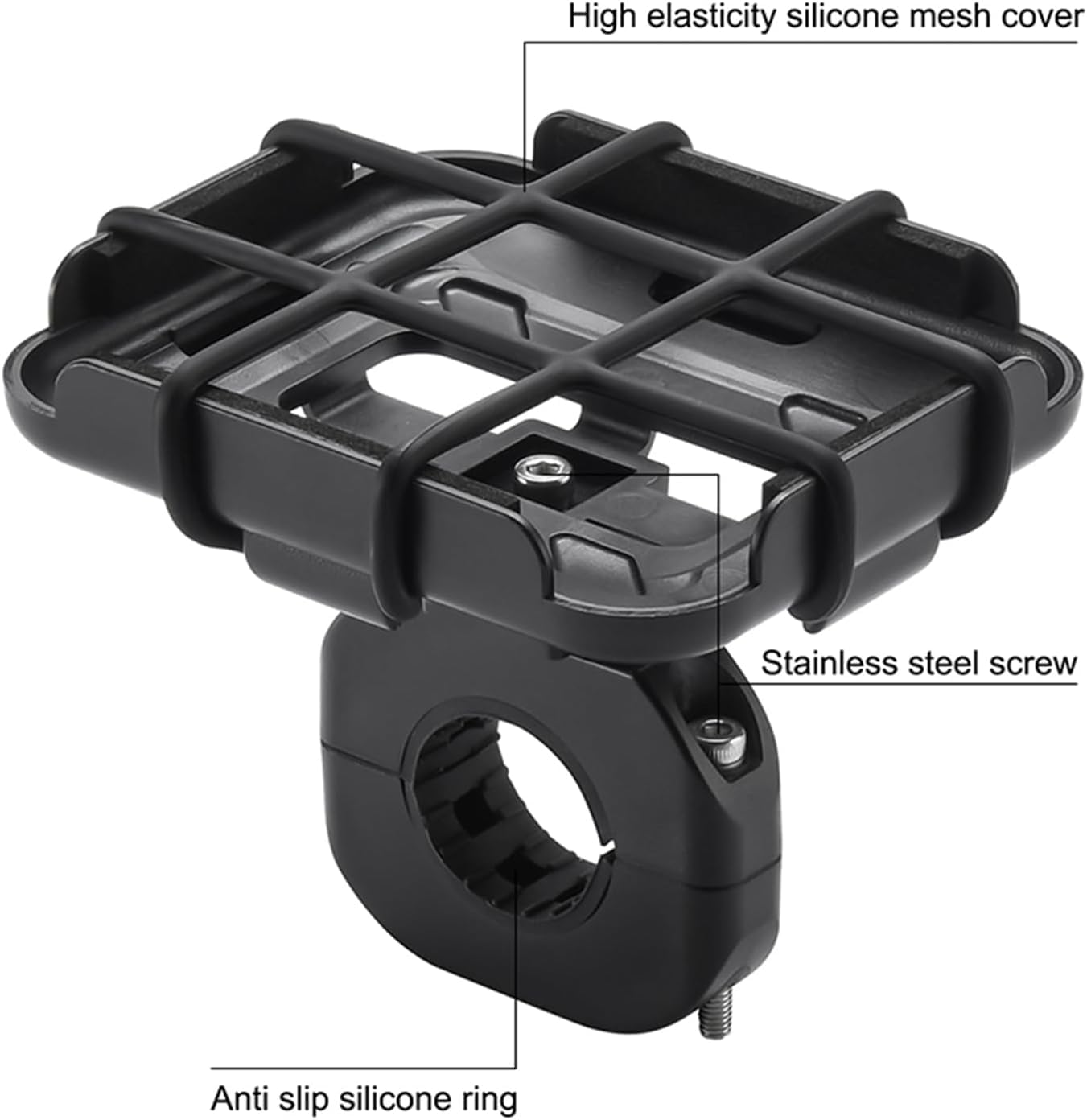 Support Guidon Vélo Pour Enceinte JBL - Compatible Flip 7/6/5/4 Et GRIP - Diamètre Réglable 70-200 Mm - Pour Vélo/Moto/Scooter - 2
