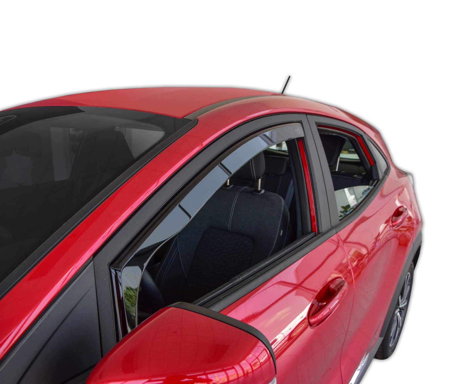 J&J Automotive Heko Déflecteurs d'air et de Vent pour Ford Puma Depuis 2020 2pcs, Teintés, Avant et Arrière, Aérodynamique