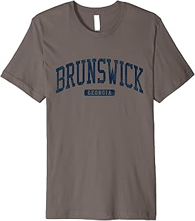Brunswick Georgia GA College University Style Blue Premium T-Shirt