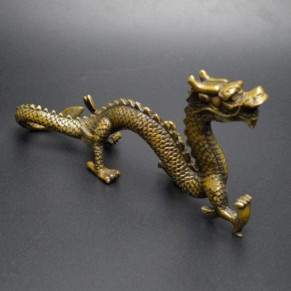 Escultura Estatua Coleccionables Decorativos Esculturas Y Estatuas Portalápices De Cobre Puro con Dragón Y Animal Decoración Decoración para El Hogar Estudio Escultura