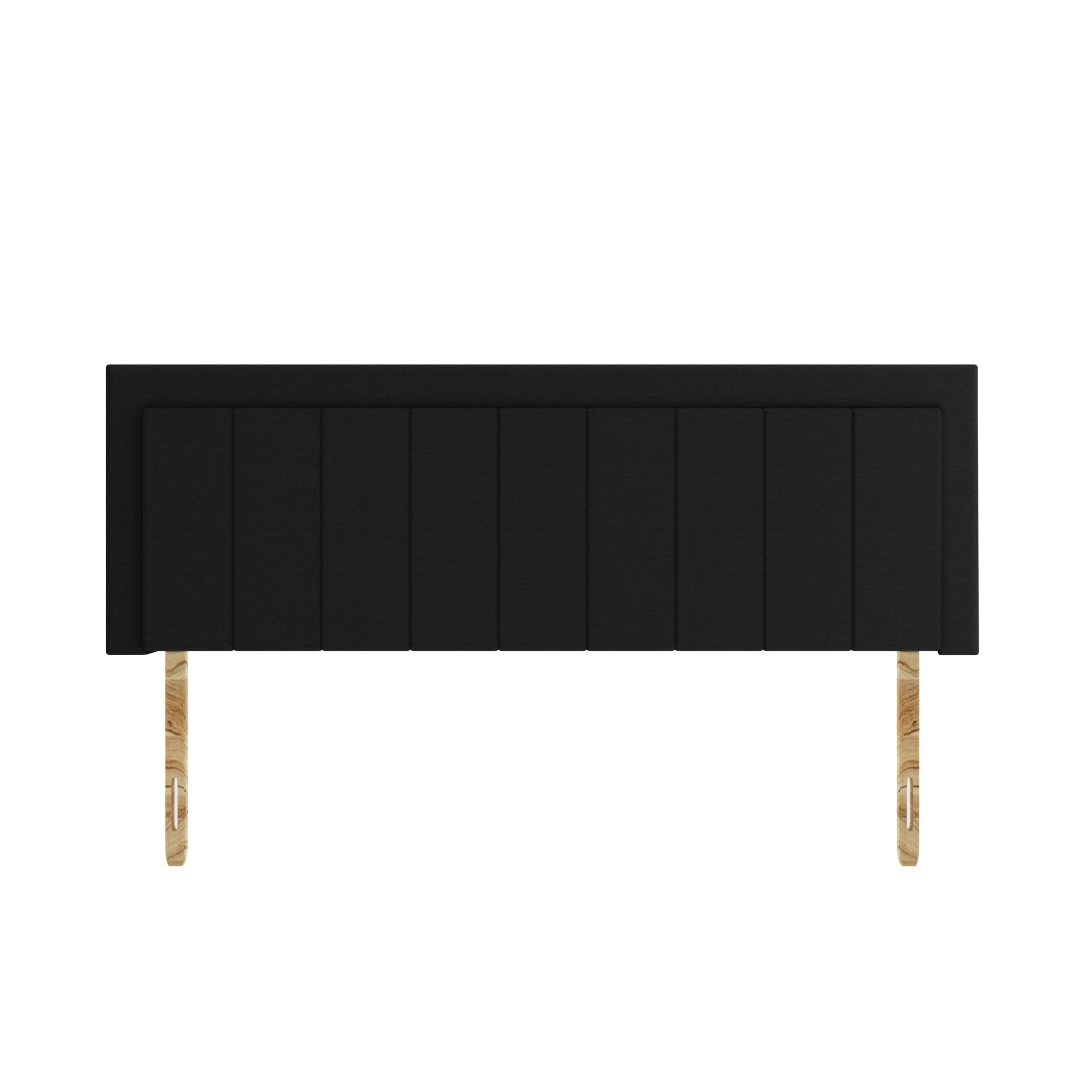 SANA SLEEP Cairo Damask Cotton HeadBoard - Luxury 20" Upholstered Design for Divan Beds - Multiple Fabric Options for Bedroom and Hotel Furniture- 3FT Single - Black — image 1