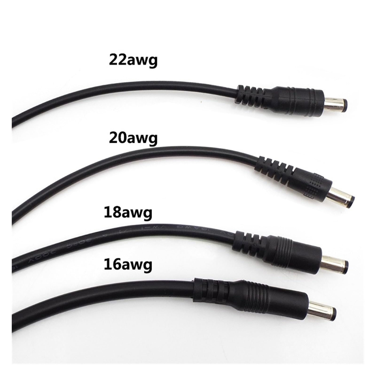 16/18/20/22awg 7A 10A DC Männlich Weiblich Netzteil Stecker verlängerung Kabel 5,5x2,1mm Kupfer Draht Strom for LED Streifen licht(DC male,20PCS_16AWG 10A)