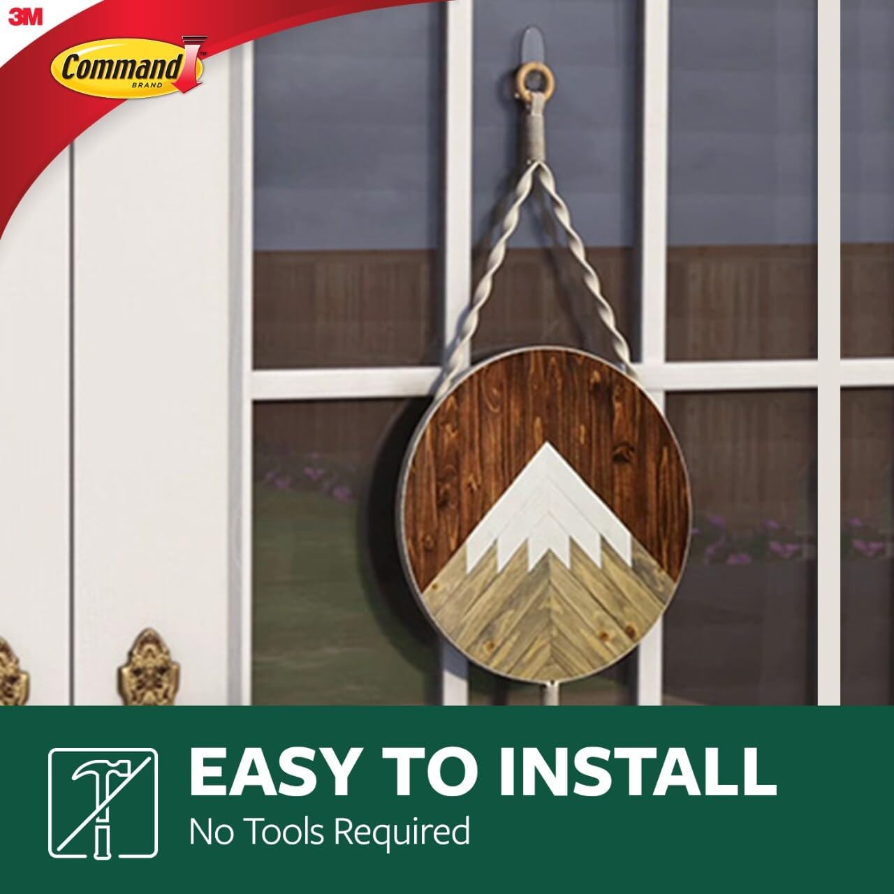 Command Hook, Large, Clear, 1-Hook (17093CLRES), Organize Damage-Free