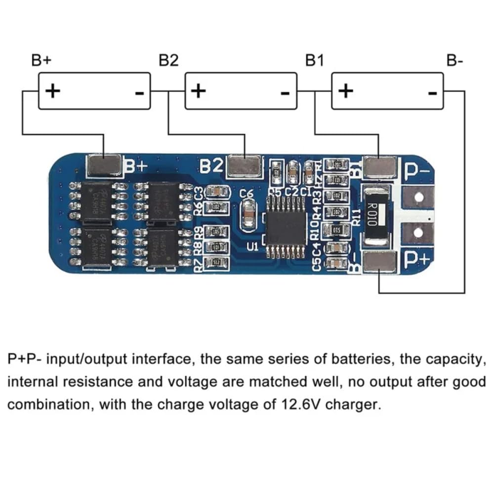 DollaTek 2 sztuki 3S 12V 18650 10A BMS ?adowarka litowo-jonowa bateria litowa karta ochronna 10,8V 11,1V 12,6V