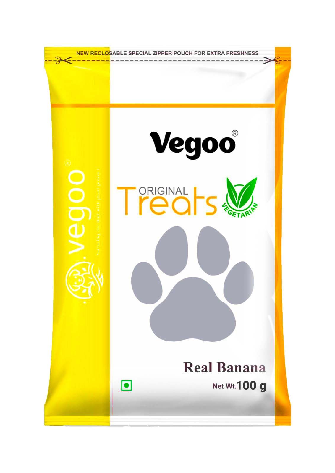 Vegoo Dog Treat, Optimum Health Formula, Highly Nutritious and Digestible, Dog Food Suitable for All Dog Breeds and Ages Easy to Digest, Real Banana Flavor, Pure Vegetarian Food Single Pack-100g (B0DBQHMZWR) Amazon Price History, Amazon Price Tracker