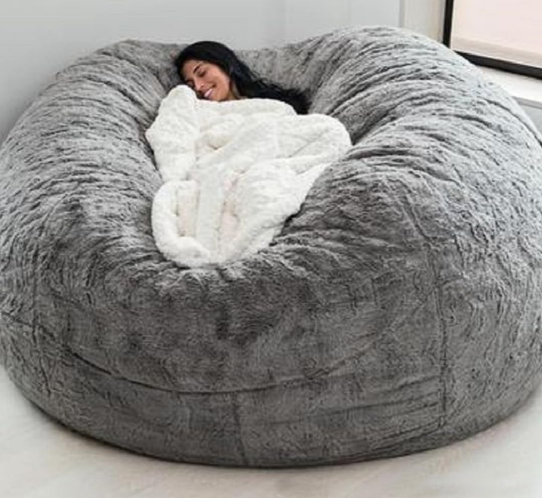 Sac de haricot couvercle de chaise de haricot faux fur furbag