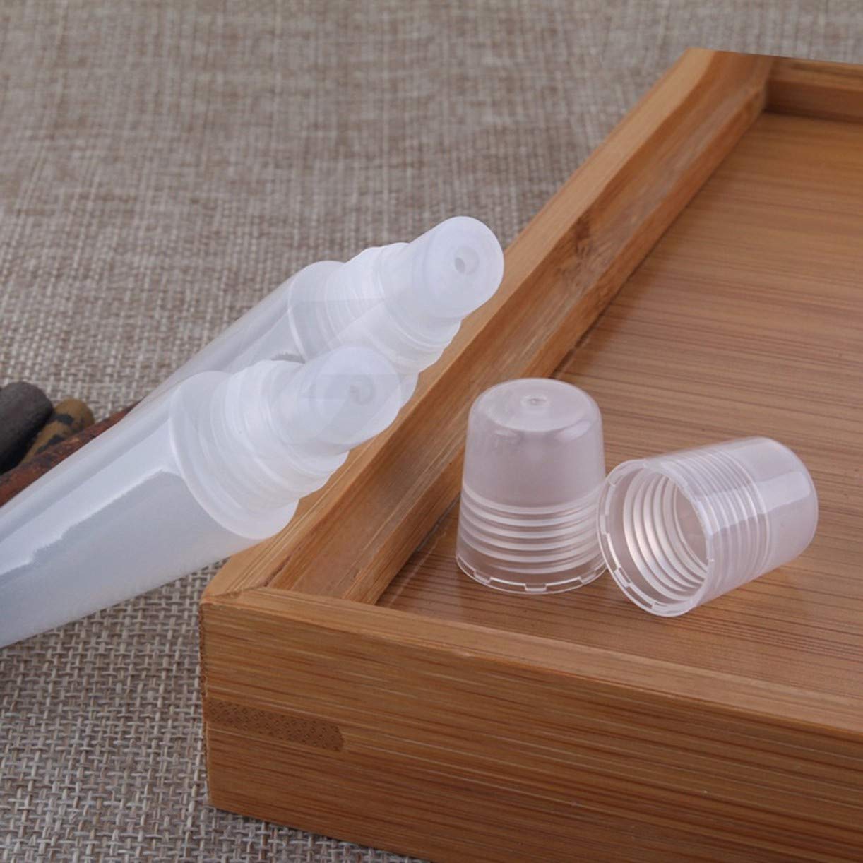 ZHONGJIUYUAN 10 Pieces Empty Tubes Lip Gloss Balm Sunscreen Cream Container Cosmetic Beauty Makeup Tools Accessories 15ML