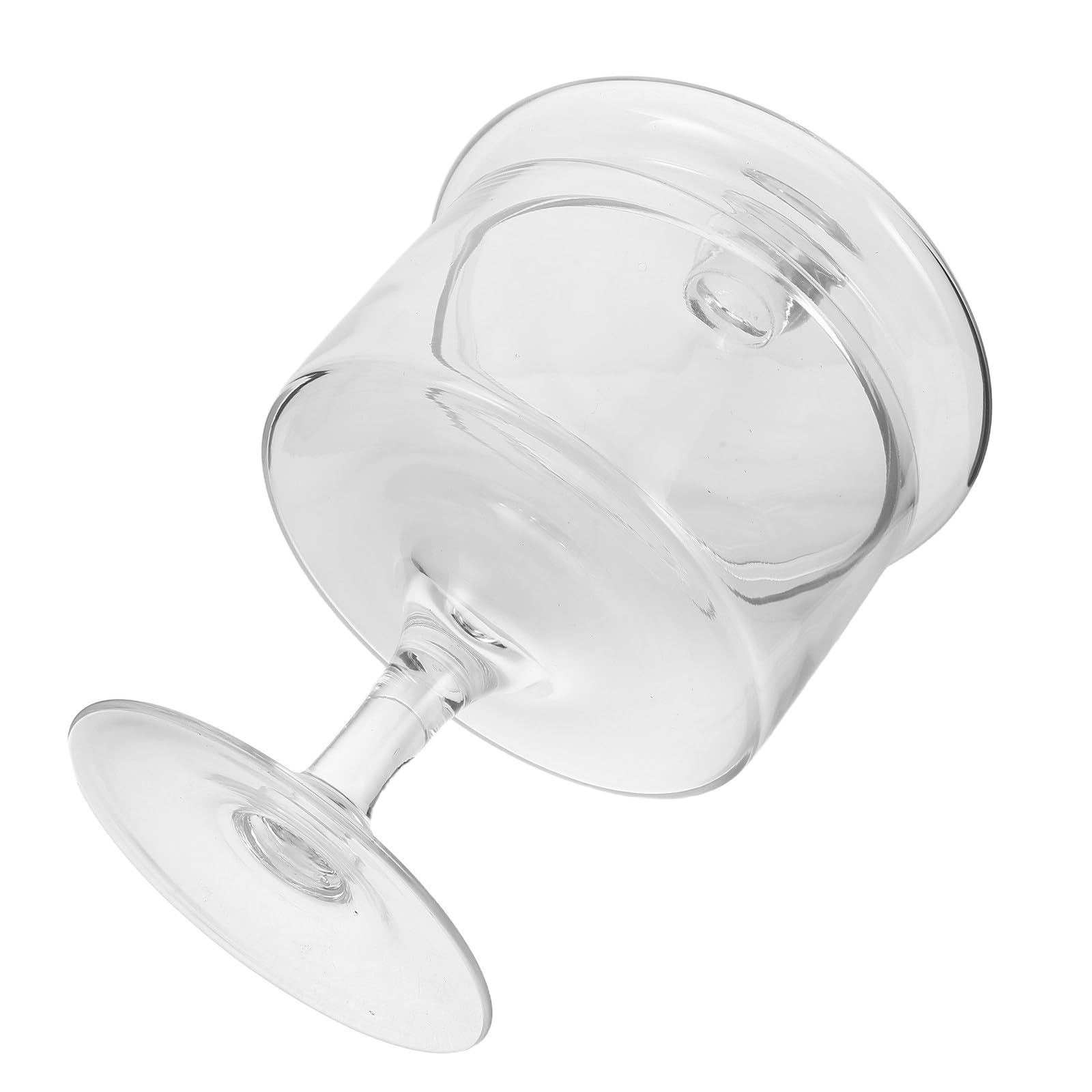 Abaodam Présentoir à Gâteaux en Verre avec Couvercle, Piédestal 25 CM