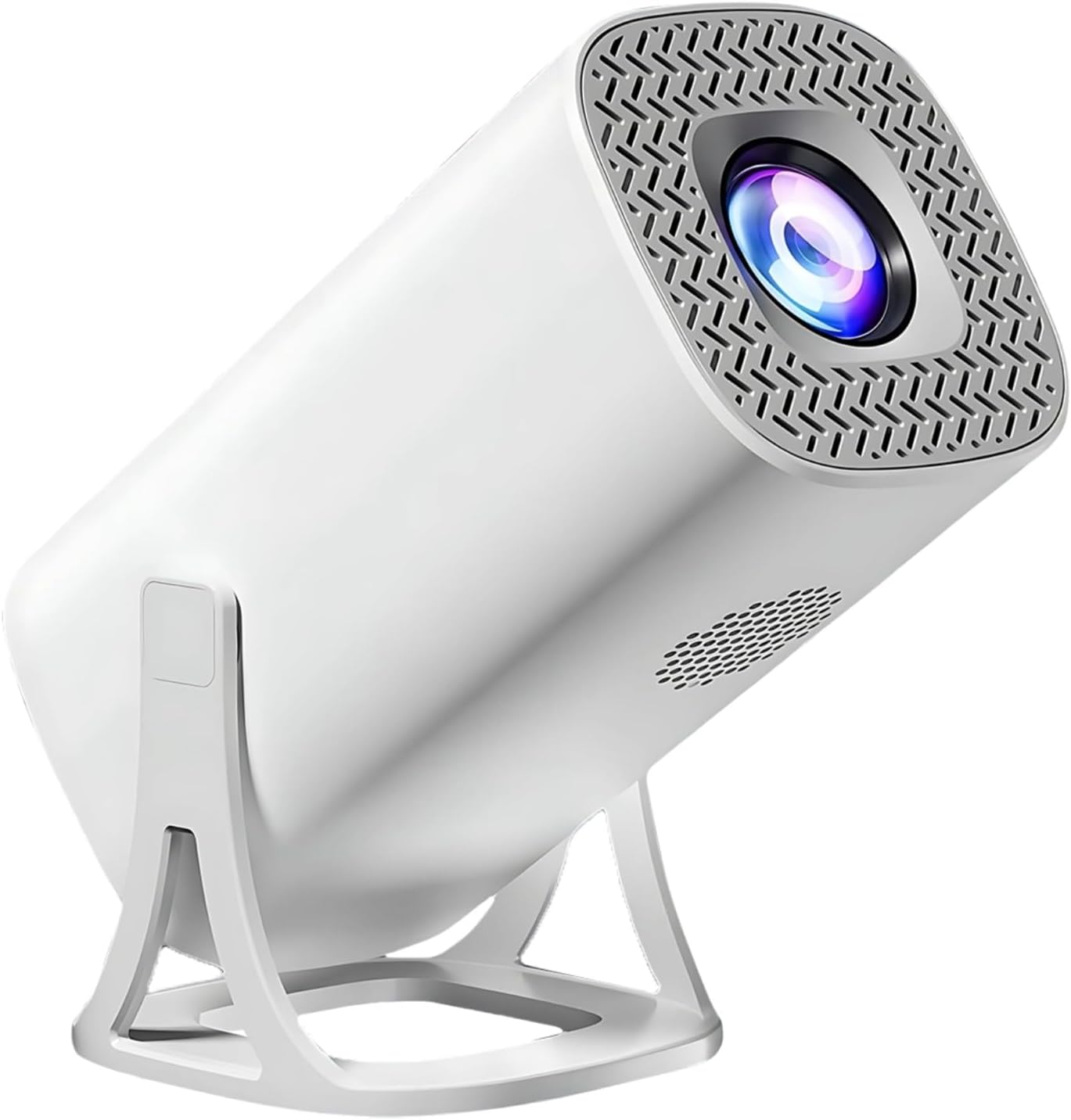 720P Smart Projector, Android 11, Wireless Phone Screen Mirroring, Portable Home Theater Projector for Movies, Shows and Games, White, 8 x 4 in / 20.4 x 10.3 cm, Includes Power Cord, US Plug